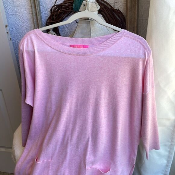 Lily Pulitzer Pink Cool Knit Long sleeve top Cobo Sweater - XS- Great Condition - Picture 10 of 12